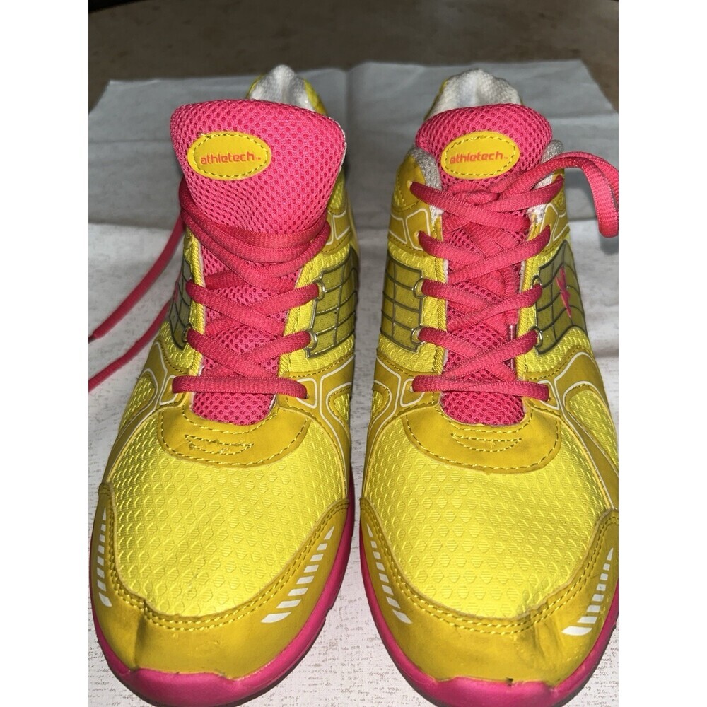 Athletech Neon Running Shoes Sz 11 Neon Yellow And Pink Nice Athletic Shoe